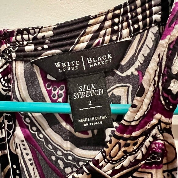 WHBM keyhole silk blouse - Picture 4 of 6